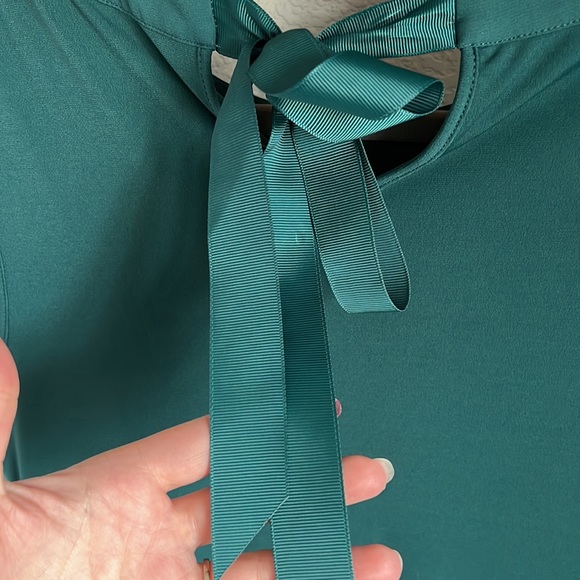 EUC - 41 Hawthorn Clearwater Mixed Material Surplice Blouse (S) - Picture 5 of 10